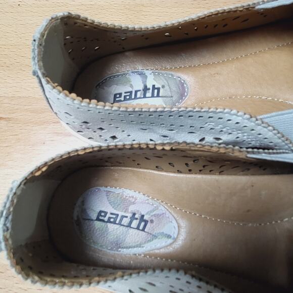 Earth Tangelo Flower Multi Laser Cut Slip-On Leather Sneakers Size 7.5 - Picture 10 of 12